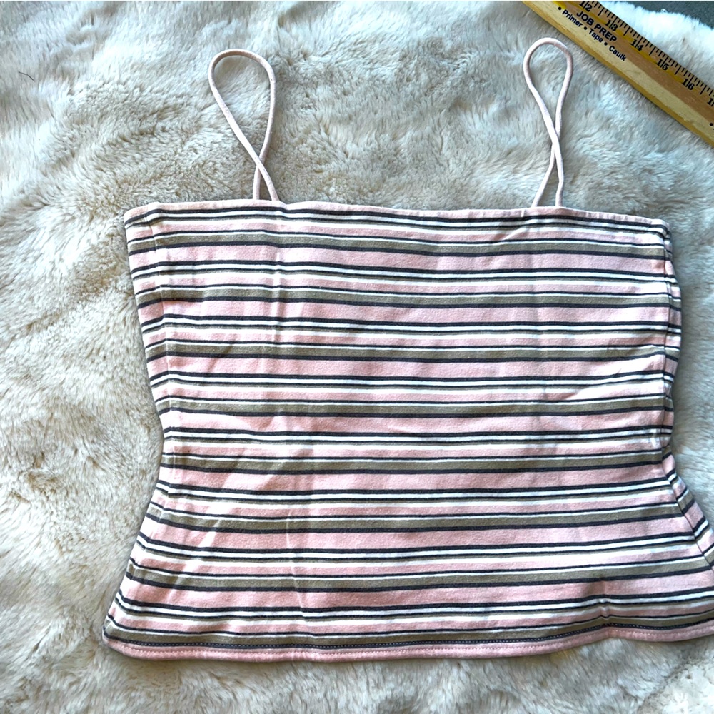 Frenchi Striped Crop Tank 🌵